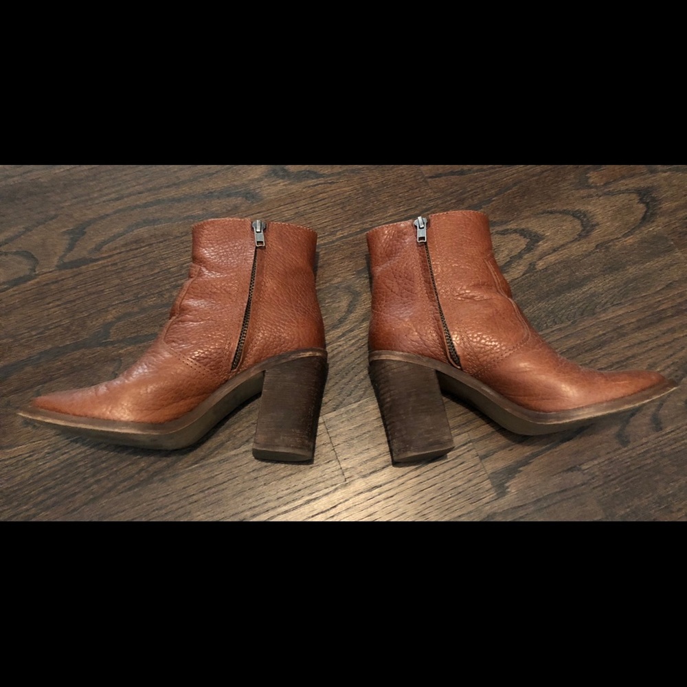 Madewell 5.5 brown leather booties - Picture 4 of 7